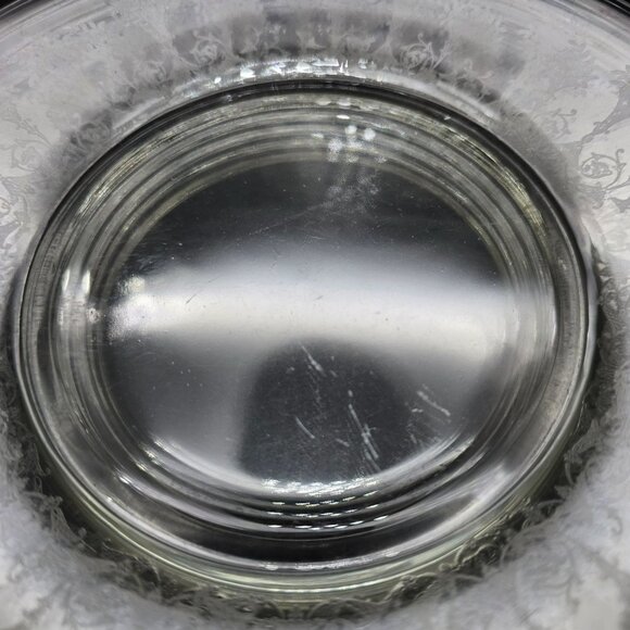 Morgantown Mayfair Plates Etched Glass Salad or Dessert Set Of 6 Vintage JJ3959 - Picture 6 of 6